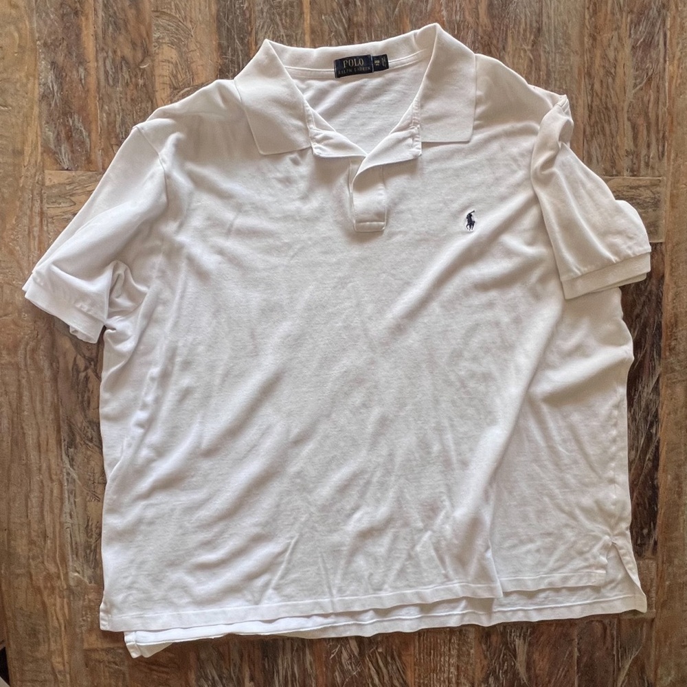 Ralph Lauren, White Polo Short Sleeve Shirt 3XB